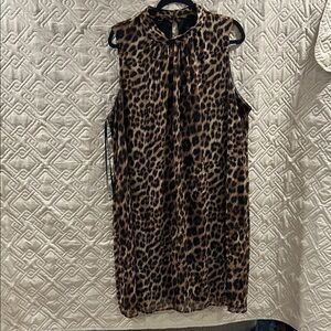 Tommy Hilfiger Brown Leopard Print Mini Dress